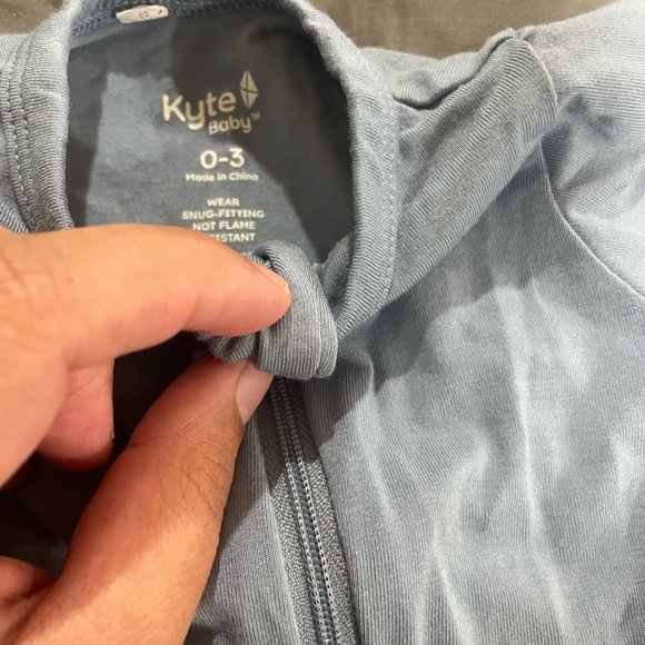 Kyte baby zip up sleeper soft hang dry 0-3 months blue - Picture 2 of 2
